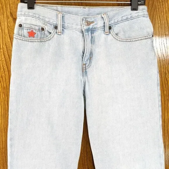 LEVI'S 306 Light Wash Crop Embroidered Jeans - Picture 3 of 9